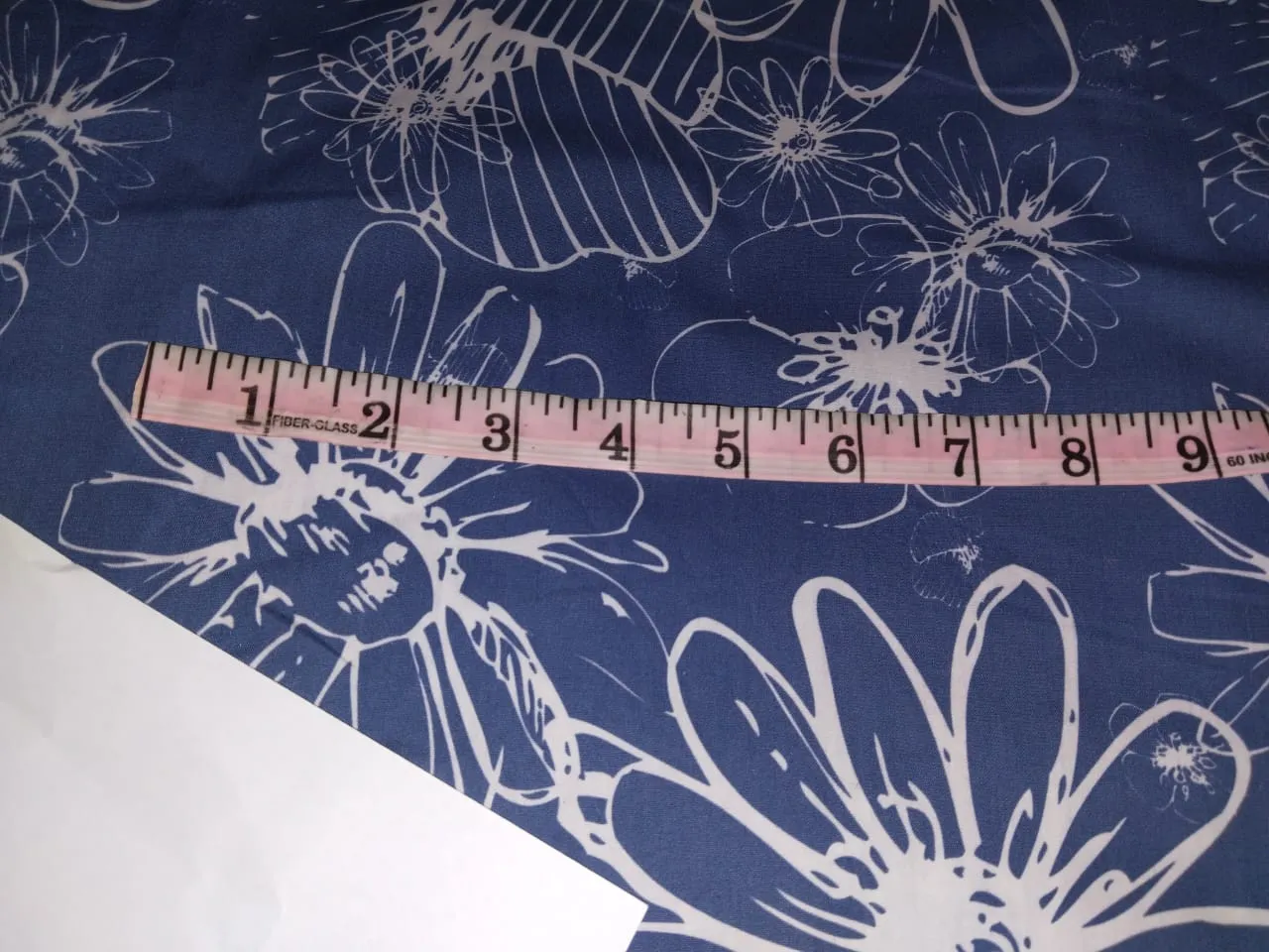 100% Cotton Poplin Print 58" wide Carolina Blue and white floral [15892]