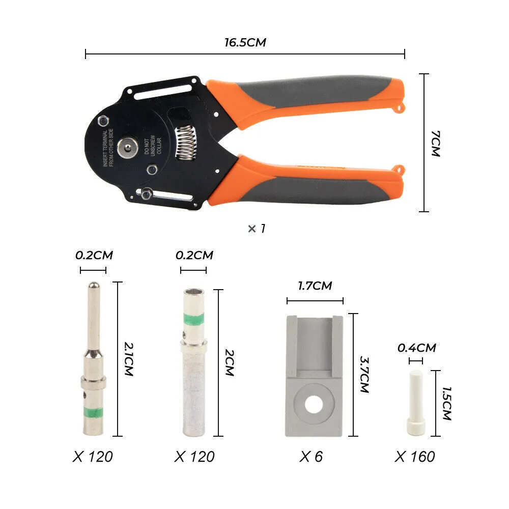 1000PCS Waterproof Deutsch DT Connector Kit with Crimp Tool