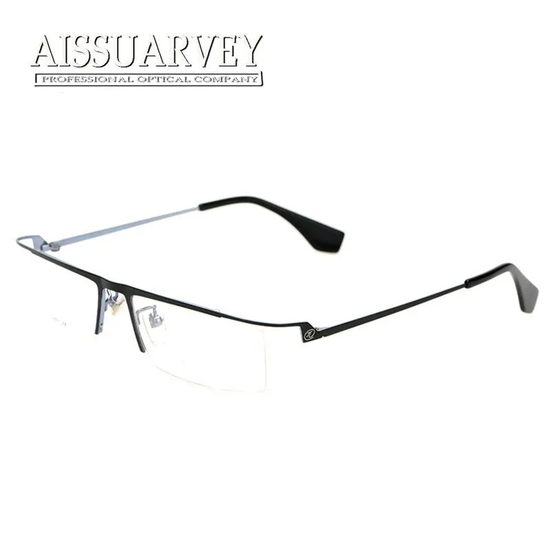 Aissuarvey Men's Eyeglasses Semi Rim Pure Titanium DS0027