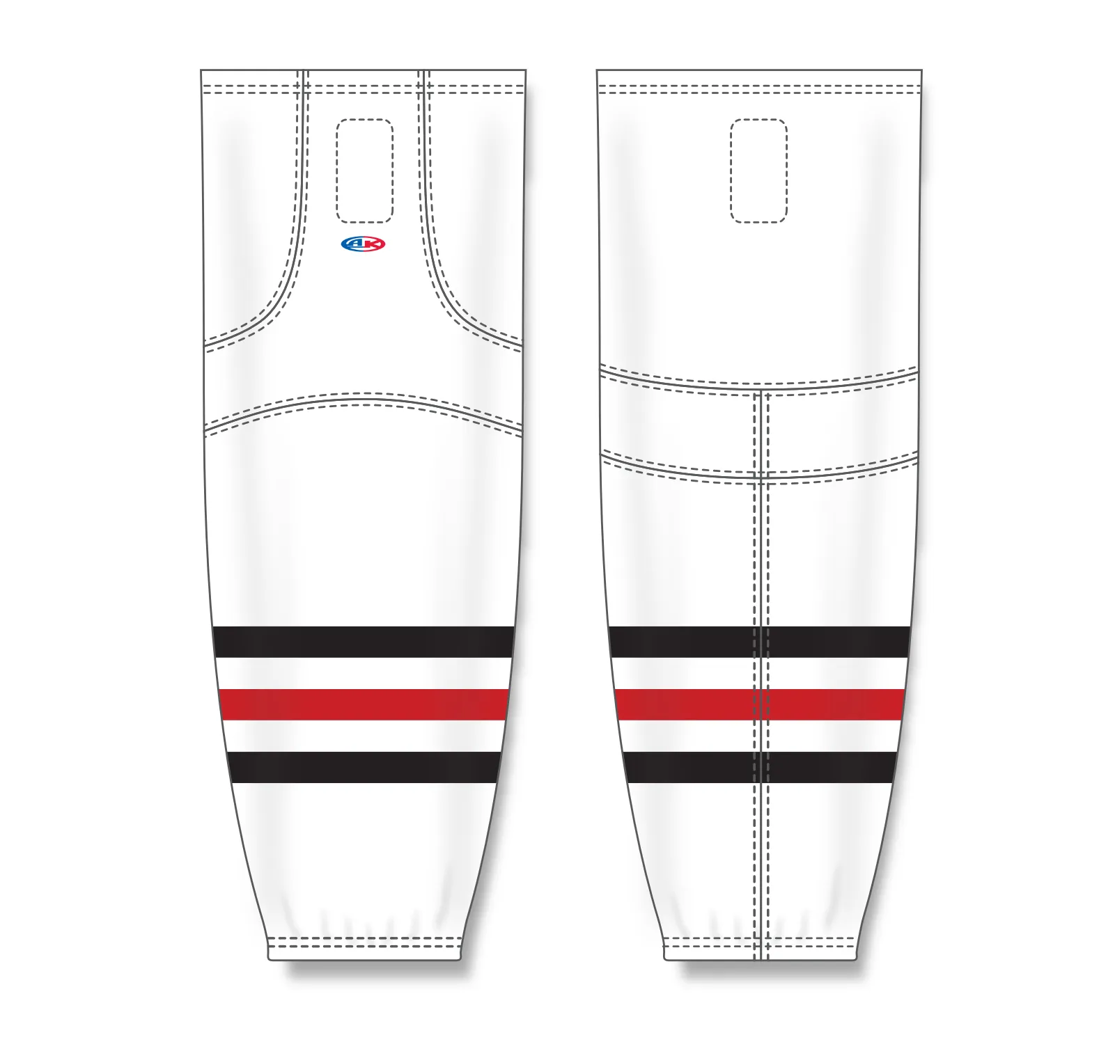 Athletic Knit (AK) HS2100-305 Niagara Falls Thunder White Mesh Ice Hockey Socks