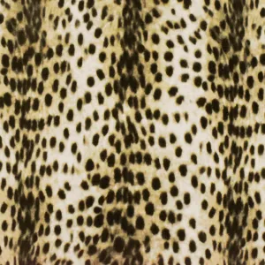 Beige-Ivory Famous Designer Leopard Print Viscose Crepe Faille Woven Fabric