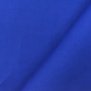 Blue  Cotton Solid Stretch Spandex Poplin Woven Fabric