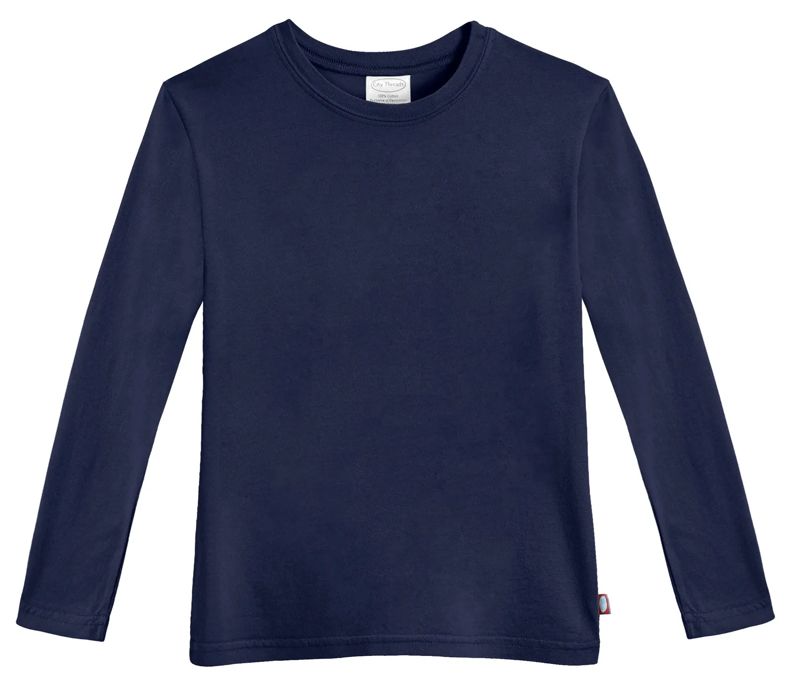 Boys Soft Cotton Jersey Long Sleeve Tee | Navy