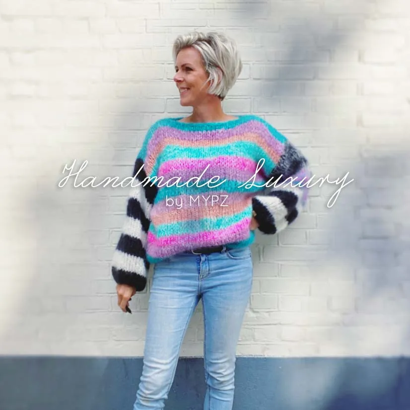 Color Splash mohair pullover