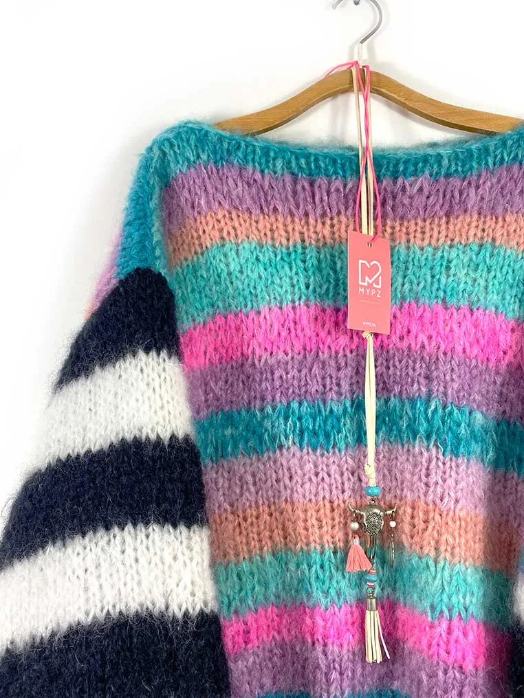 Color Splash mohair pullover