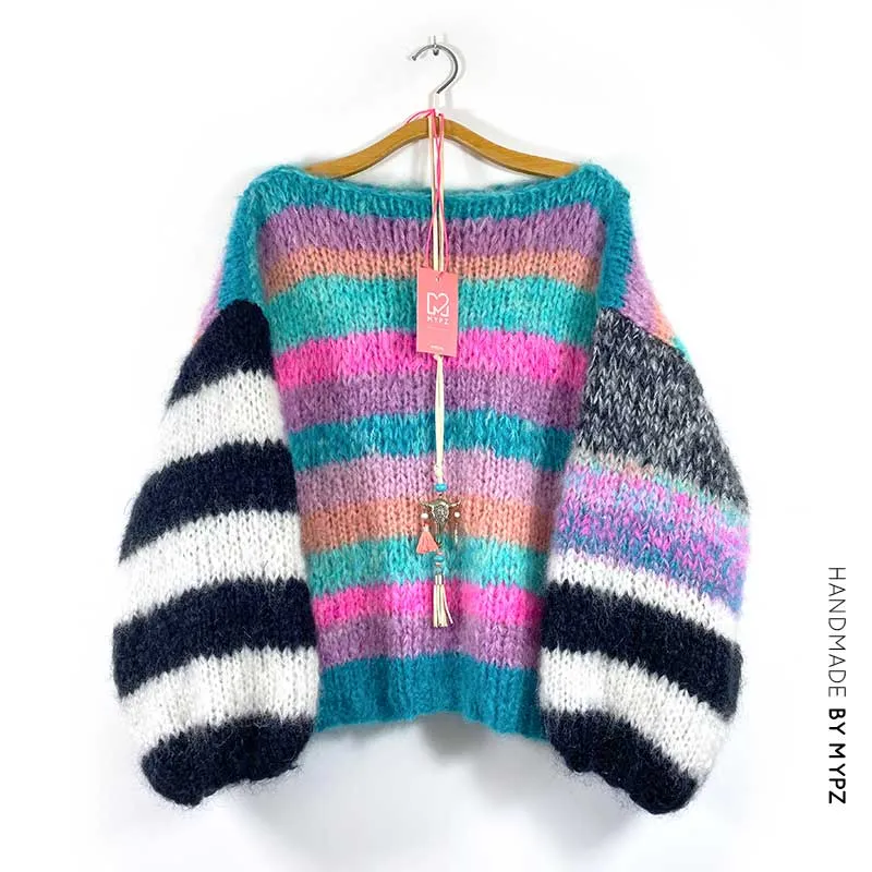 Color Splash mohair pullover