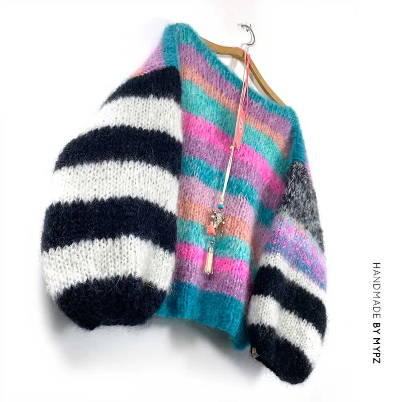 Color Splash mohair pullover