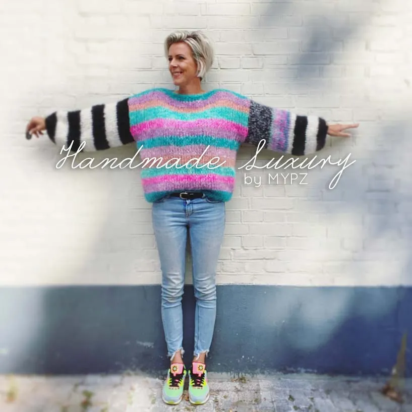 Color Splash mohair pullover