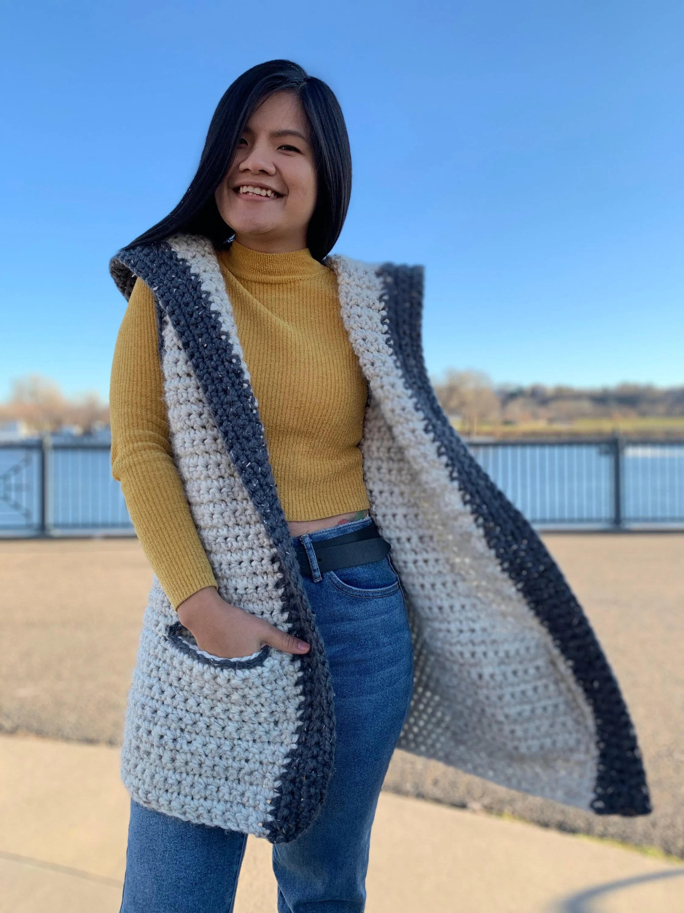 Crochet Sweater Vest Pattern | Pdf digital download and video tutorial includes women's sizes XS-XXL, crochet pattern, crochet vest