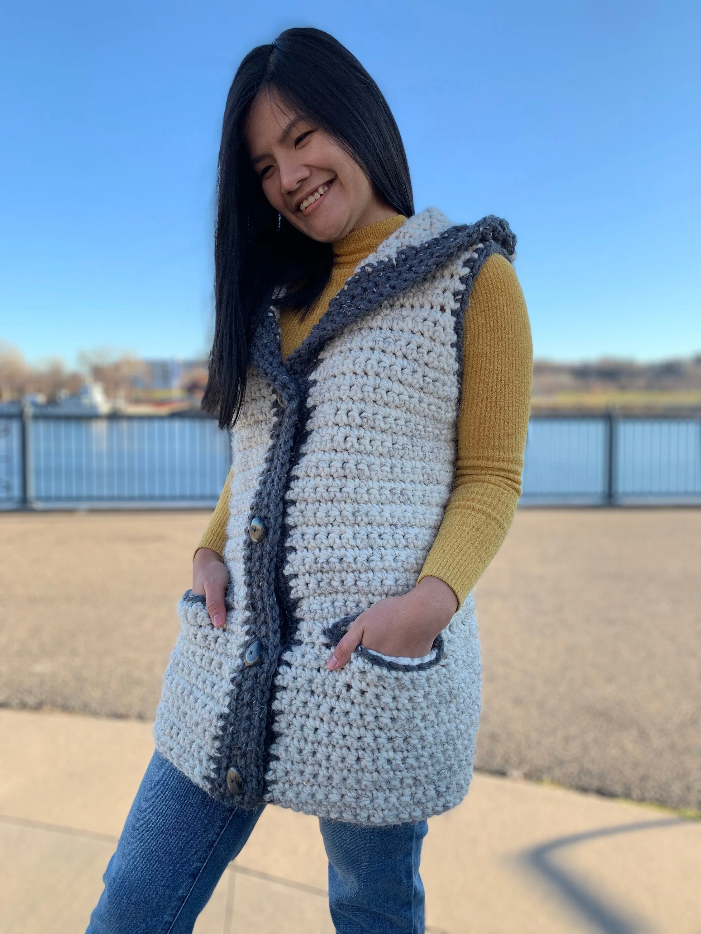 Crochet Sweater Vest Pattern | Pdf digital download and video tutorial includes women's sizes XS-XXL, crochet pattern, crochet vest