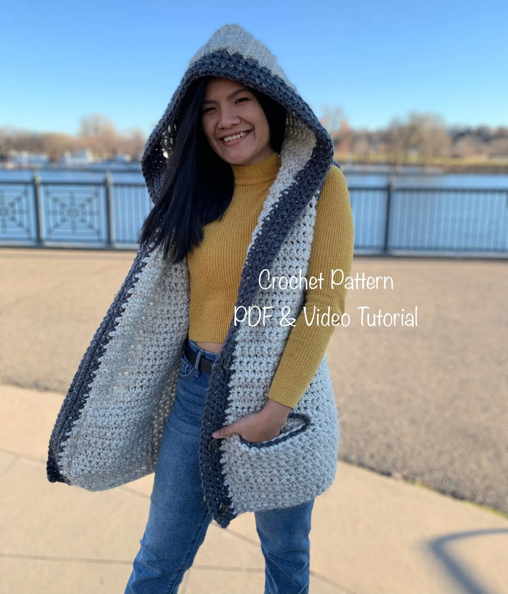 Crochet Sweater Vest Pattern | Pdf digital download and video tutorial includes women's sizes XS-XXL, crochet pattern, crochet vest