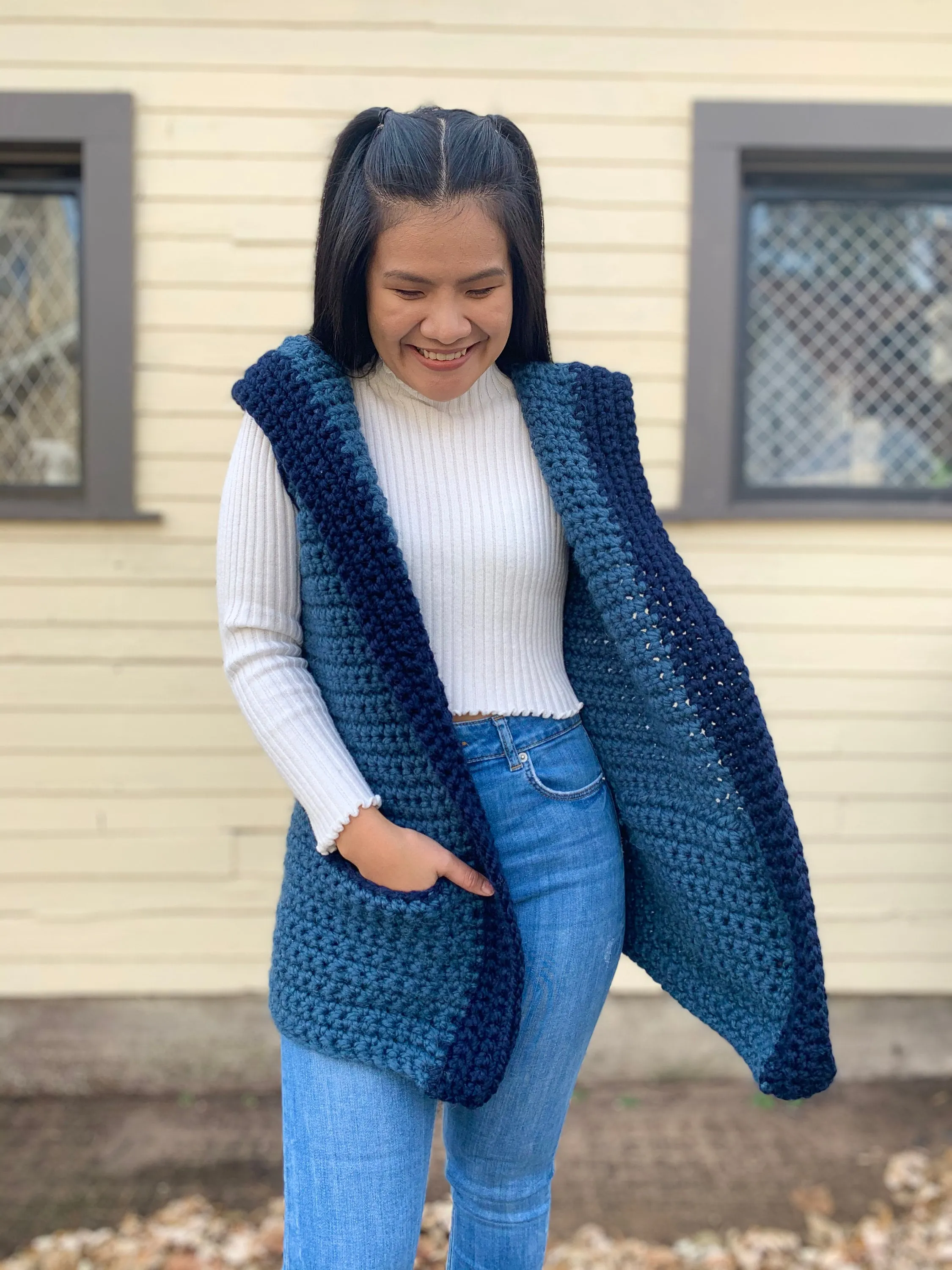 Crochet Sweater Vest Pattern | Pdf digital download and video tutorial includes women's sizes XS-XXL, crochet pattern, crochet vest