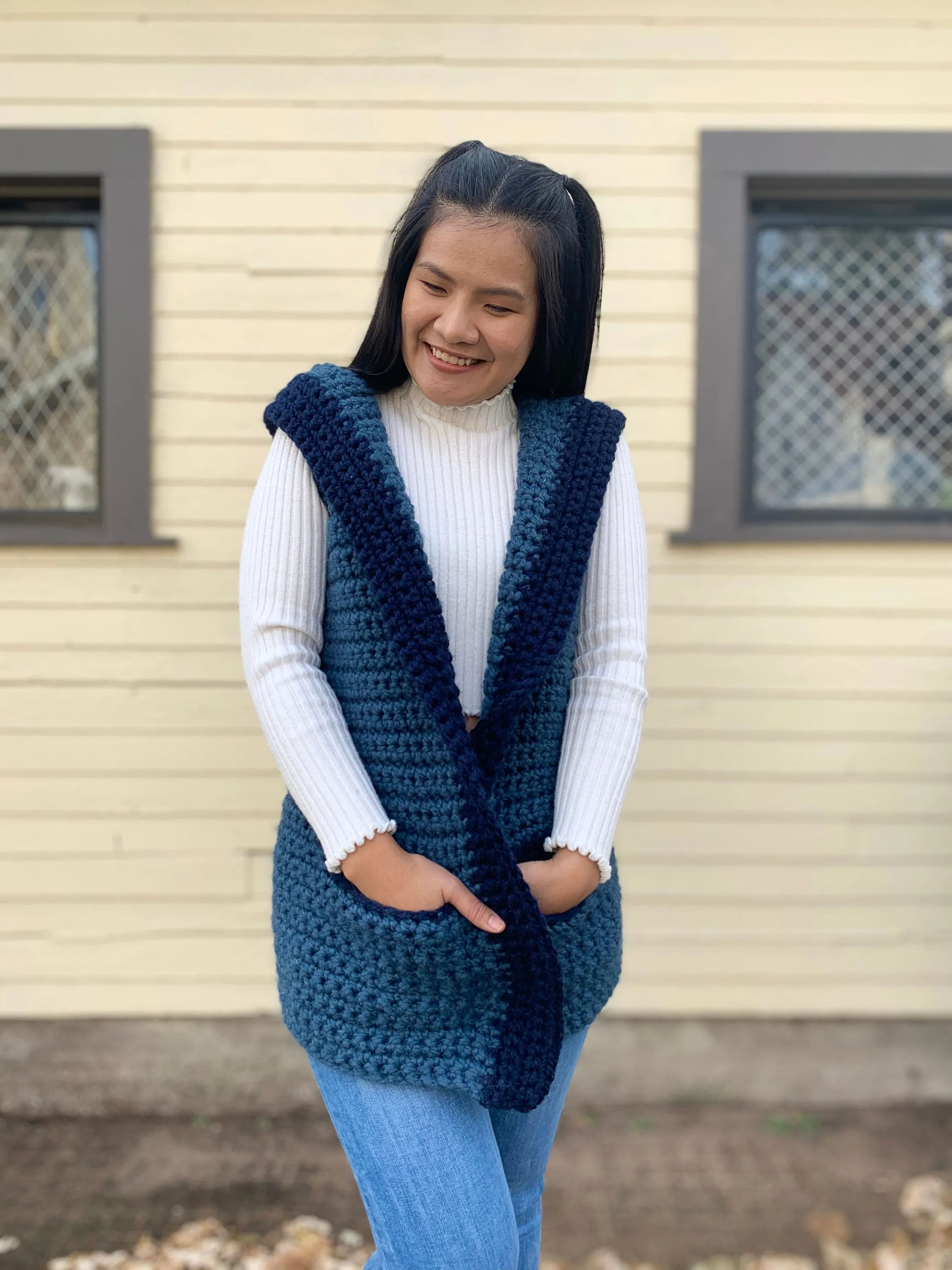 Crochet Sweater Vest Pattern | Pdf digital download and video tutorial includes women's sizes XS-XXL, crochet pattern, crochet vest