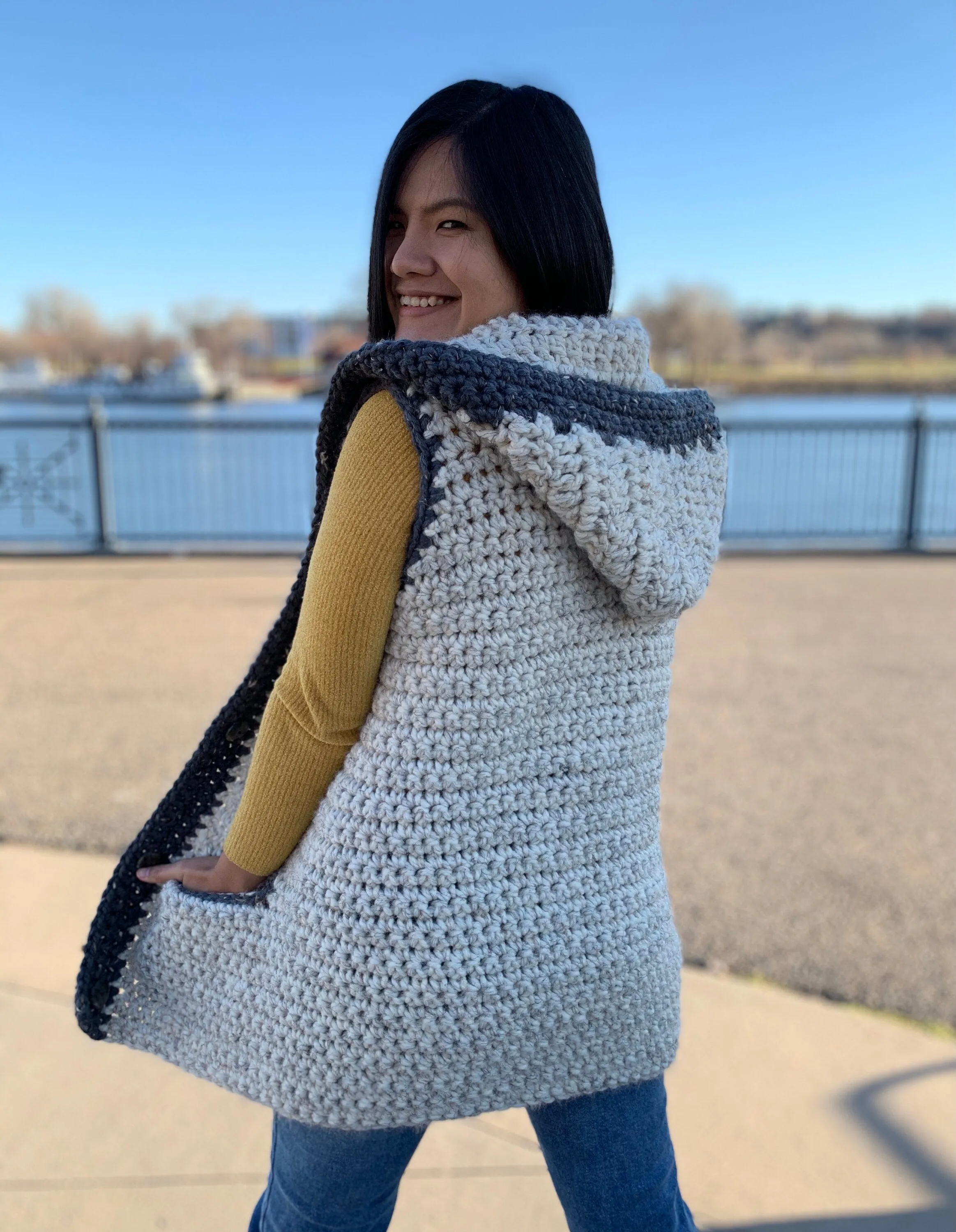 Crochet Sweater Vest Pattern | Pdf digital download and video tutorial includes women's sizes XS-XXL, crochet pattern, crochet vest