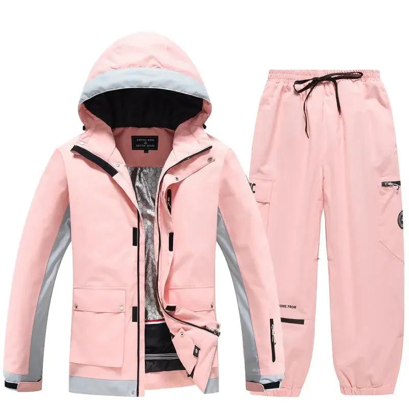 Deluxe Ski Snowboard Jacket & Pants Set Loose Fit Sportswear