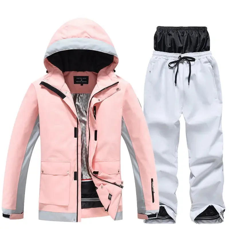 Deluxe Ski Snowboard Jacket & Pants Set Loose Fit Sportswear