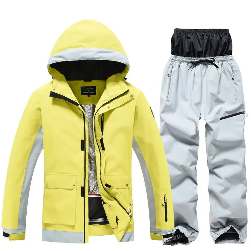 Deluxe Ski Snowboard Jacket & Pants Set Loose Fit Sportswear