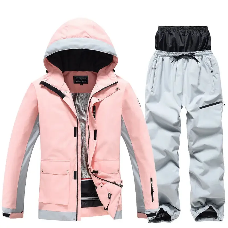 Deluxe Ski Snowboard Jacket & Pants Set Loose Fit Sportswear