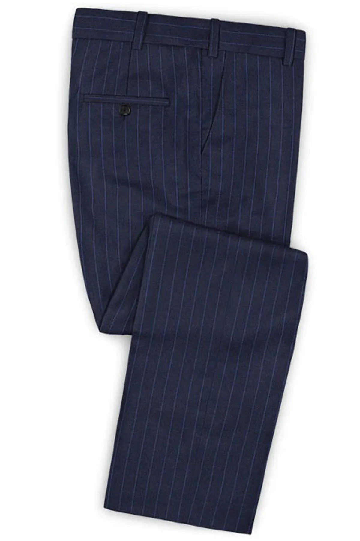 Elevate Your Style with the Italian Navy Stripe Suit