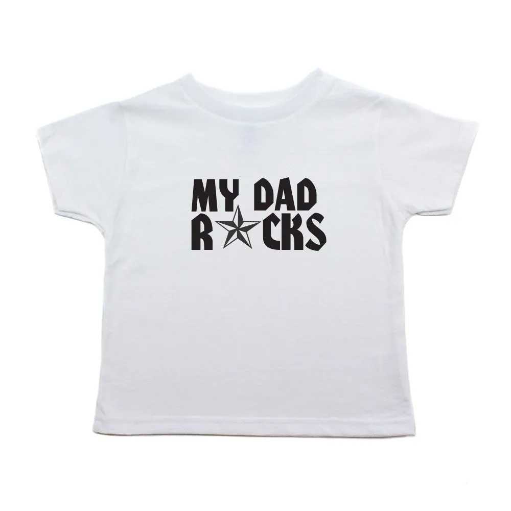 Father's Day My Dad Rocks! Star Toddler Short Sleeve T-Shirt