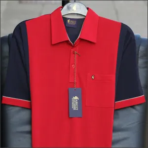 Gabicci X02 Red with Navy T Shirt--