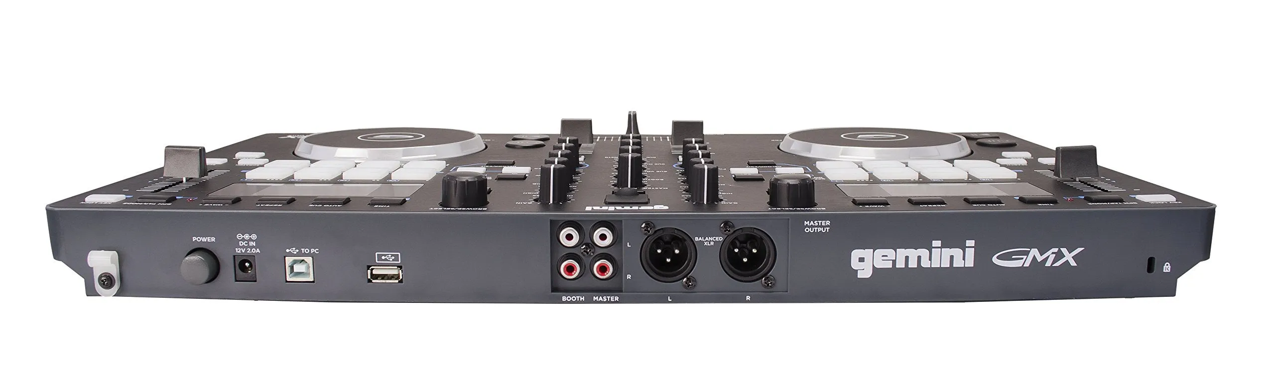 Gemini GMX Series Professional Audio DJ Multi-Format USB, MP3, WAV and DJ Software Compatible Media Controller System with Touch-Sensitive High-Res Jog Wheels