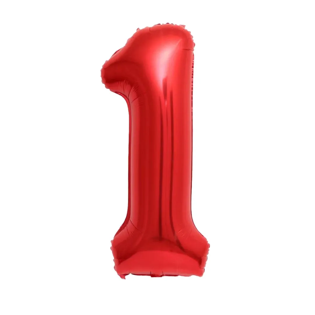Giant Red Mylar Foil Number Balloons (42 Inches)