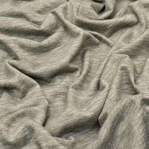 Heather Ash Gray Jersey Knit Fabric