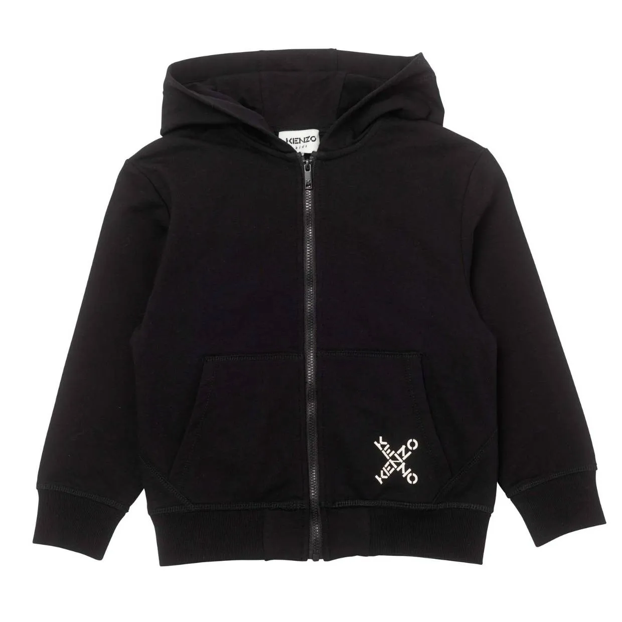 Kenzo Kids Cross Logo Black Hoodie