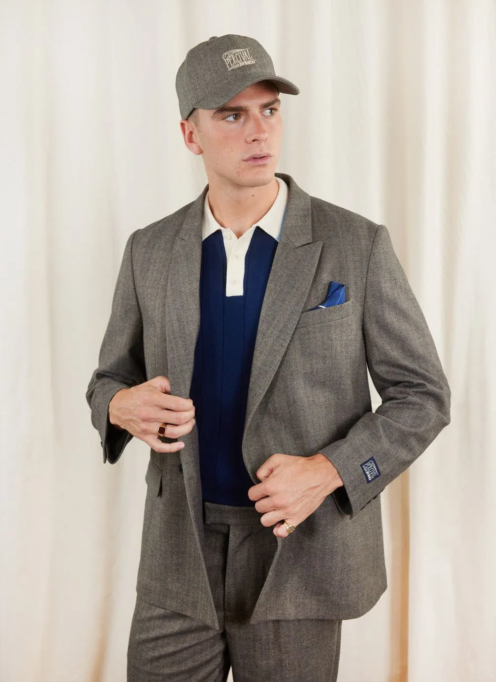 Match Double Breasted Blazer | Prince x Percival | Grey