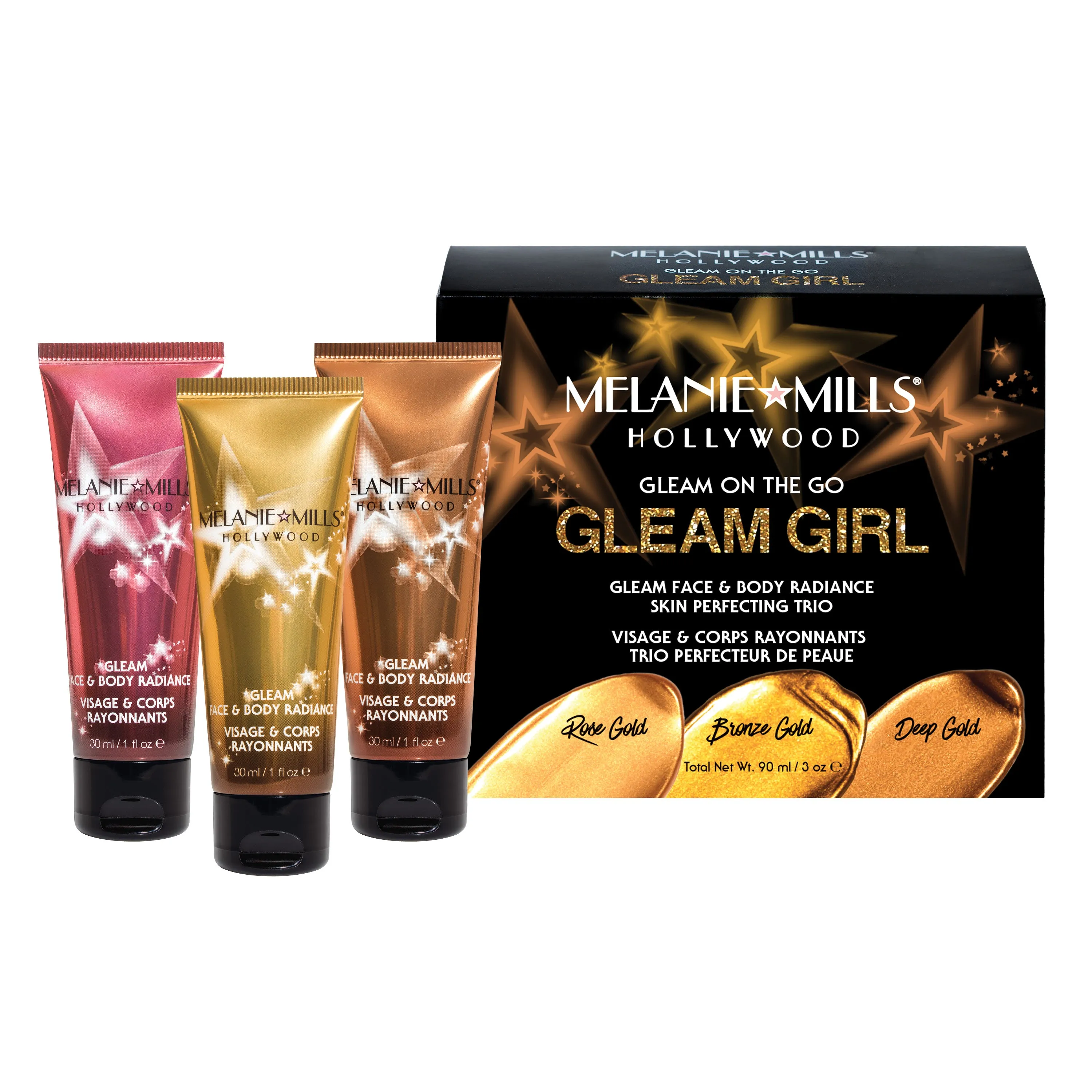 Melanie Mills Hollywood GLEAM GIRL Gleam on the Go Body Radiance Kit