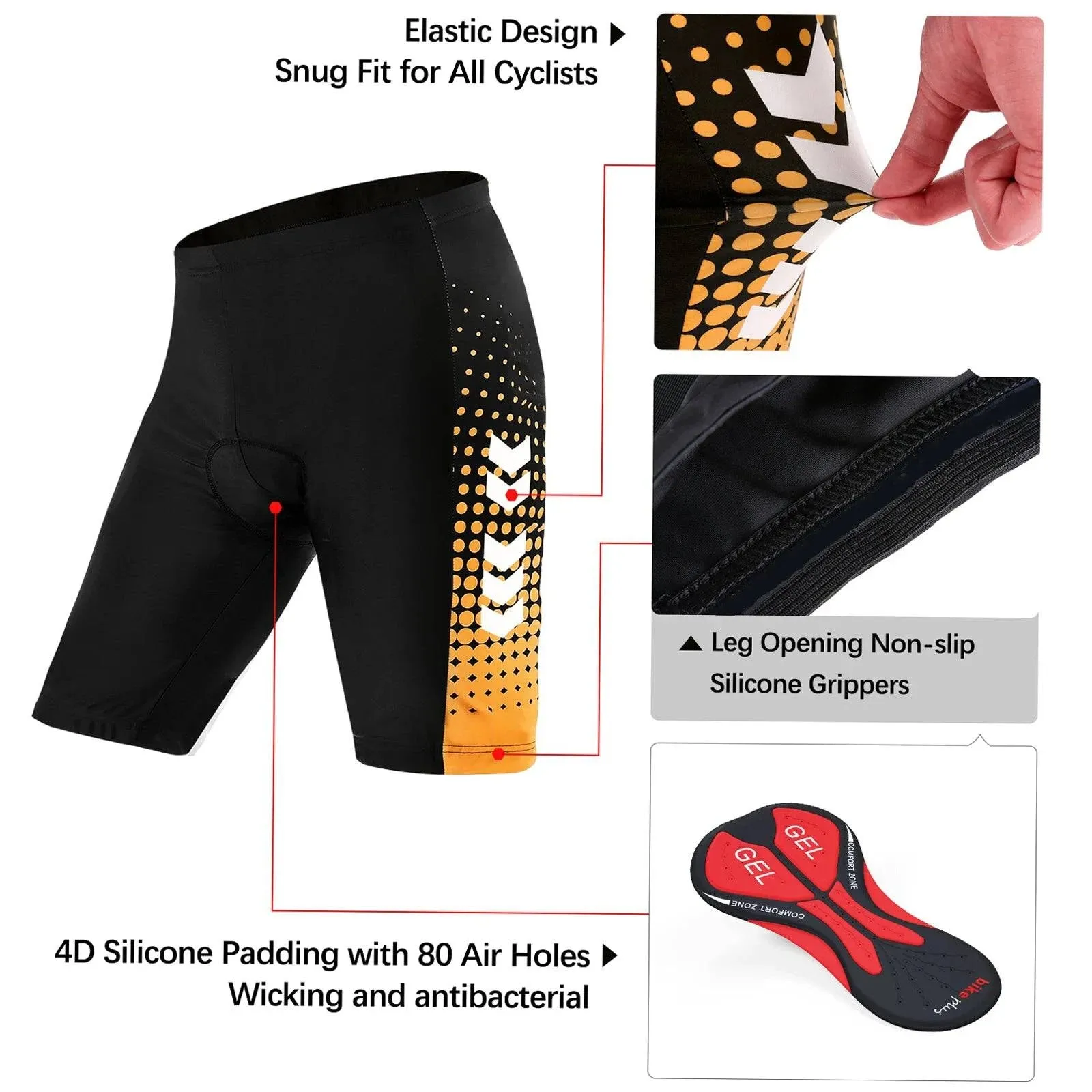 Men's Summer Short Suits Cycling Set Cycling Jersey with 5D Gel Padded Riding Shorts Quick Dry Breathable Cycling Jersey Set