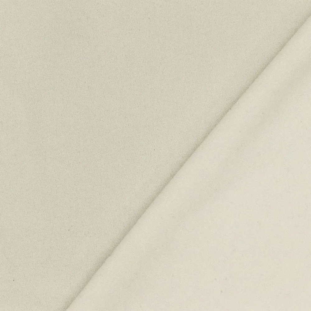 Milk Ivory Solid Stretch Momie Crepe Woven Fabric