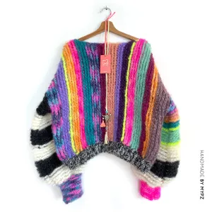 Mohair statement sweater reversible