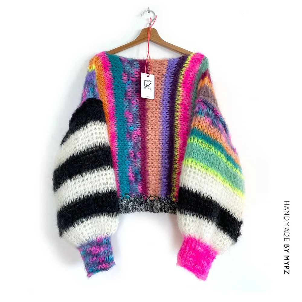 Mohair statement sweater reversible