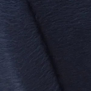 Navy Blue Faux Fur Knit Jacketing Fabric