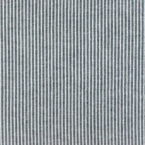 Navy Blue-White Stripe Stretch Cotton Chambray Woven Fabric