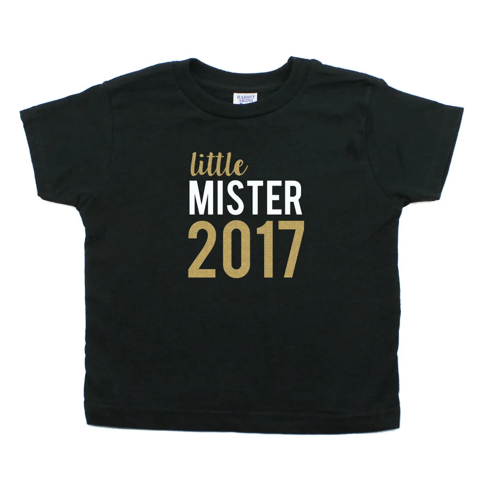 New Years Little Mister 2017 Toddler 100% Cotton T-Shirt