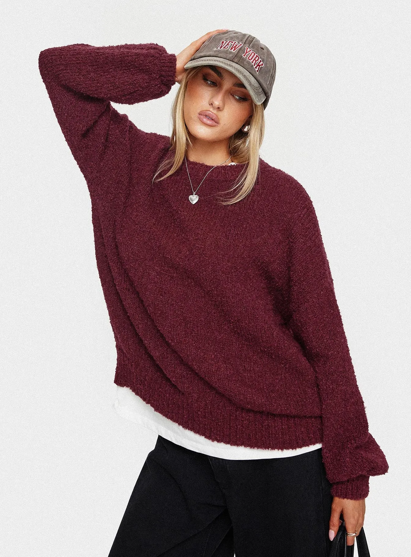 Niomie Knit Sweater Burgundy