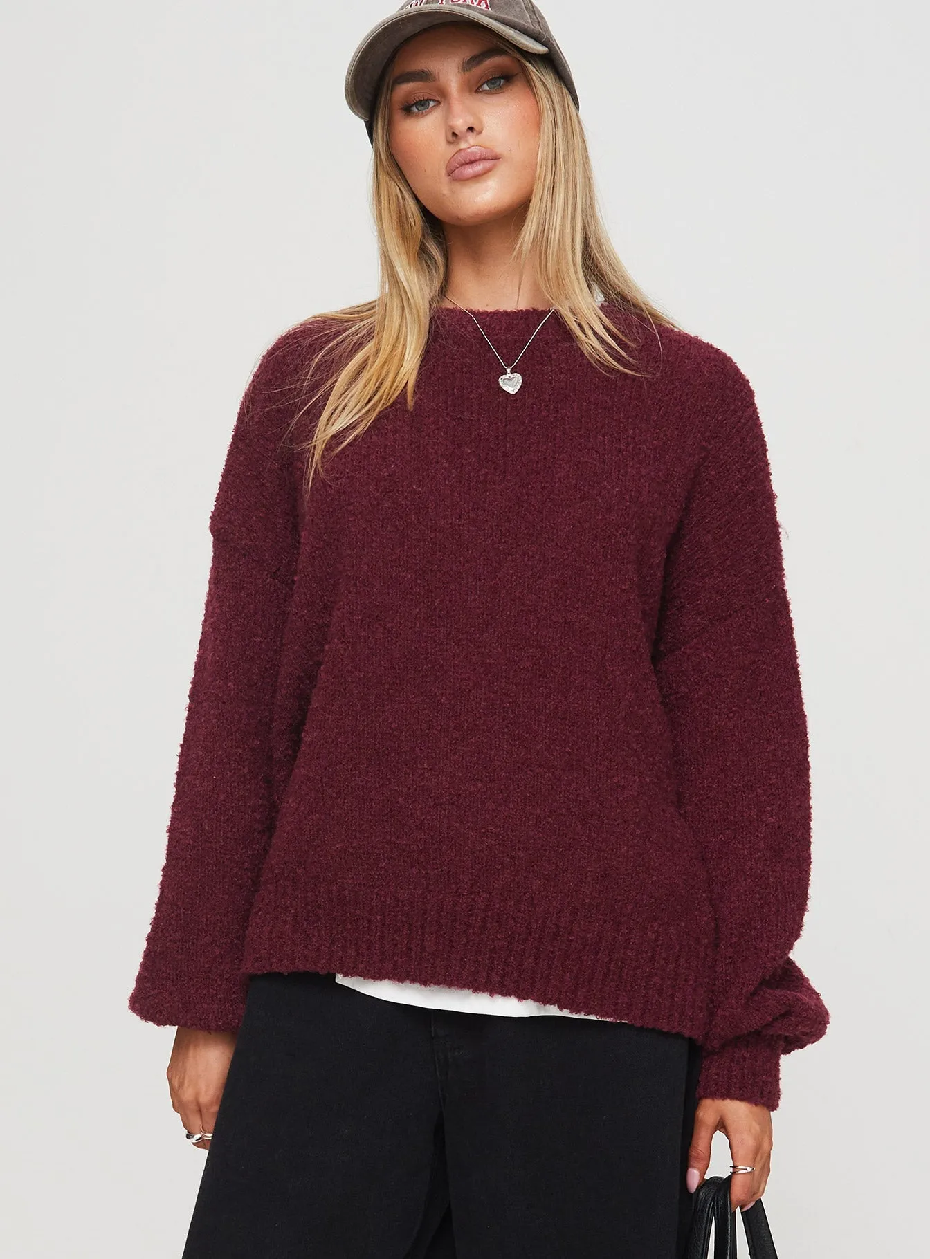 Niomie Knit Sweater Burgundy