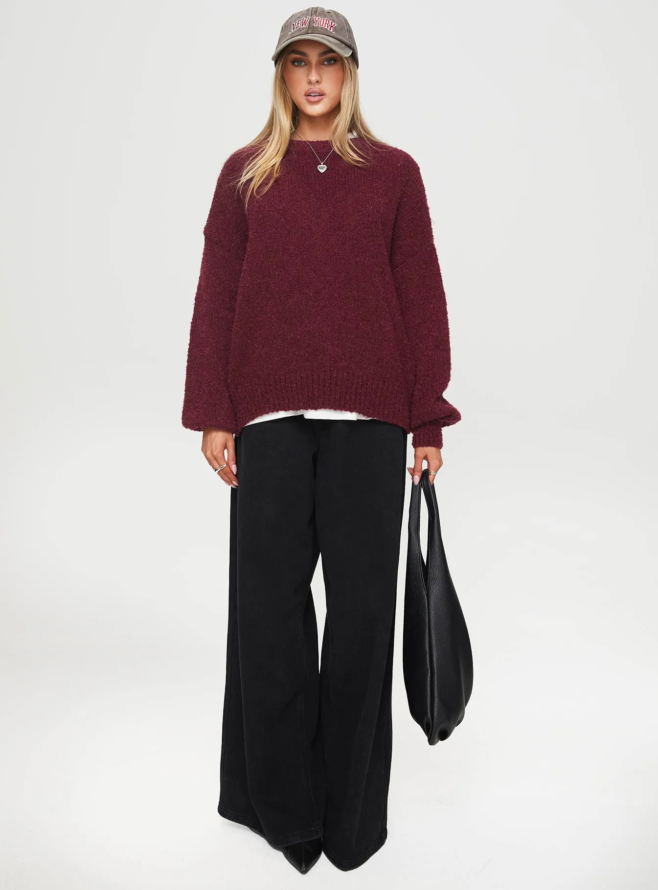 Niomie Knit Sweater Burgundy