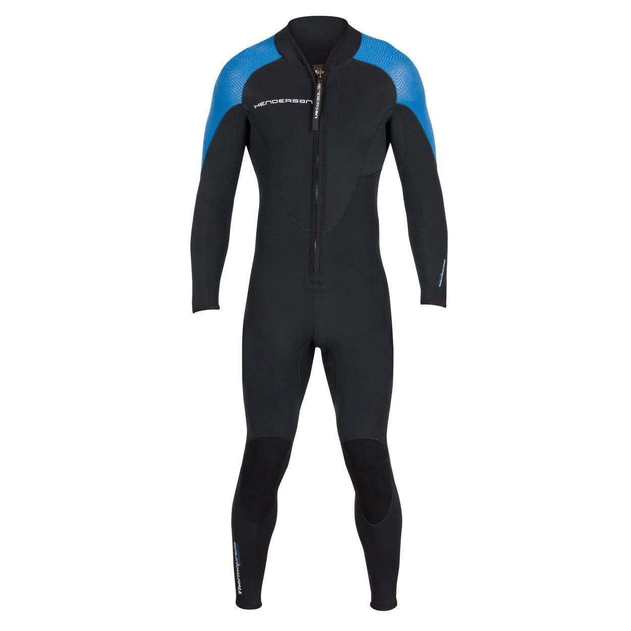 Open Box Henderson 3mm Mens Thermoprene Pro Front Zip Jumpsuit - Black/Blue - 3X-Large