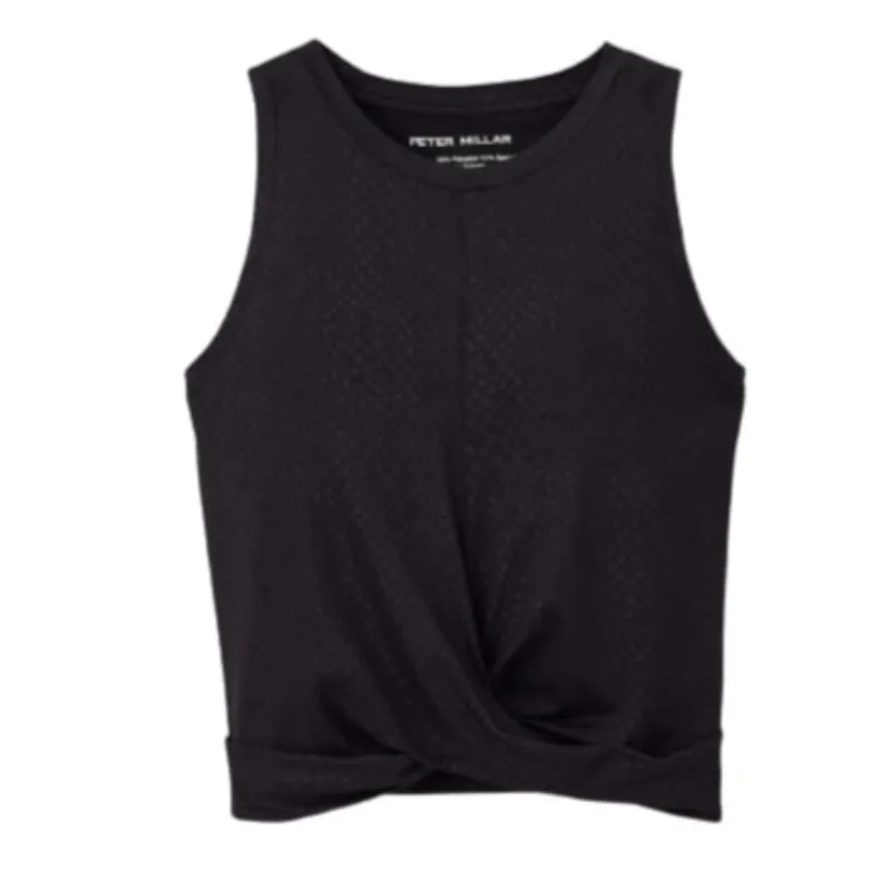 Peter Millar Twist Hem Tank - Black