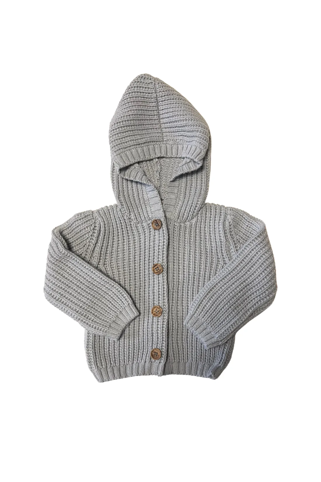 Pima Cotton Knit Waffle Hoody in Pearl Blue