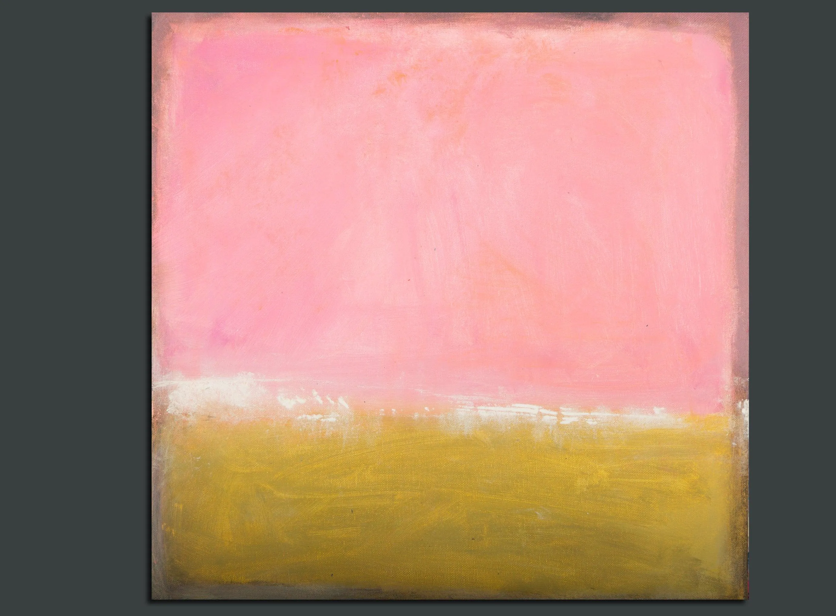 Pink and yellow extra large wall art, Pink minimalist wall art contemporary art by Camilo Mattis