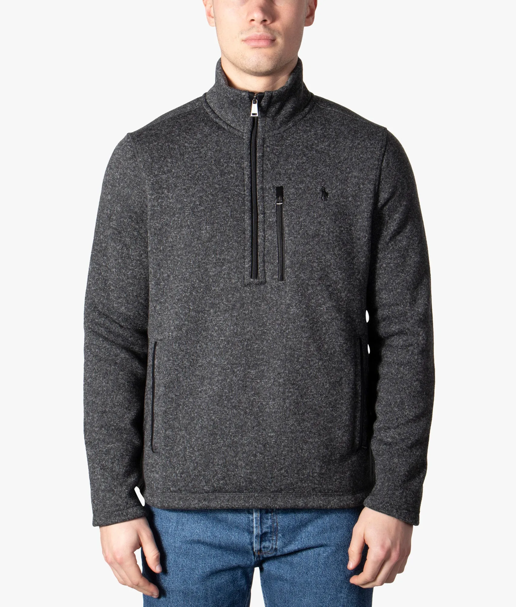 Quarter Zip Through Fleece Sweatshirt