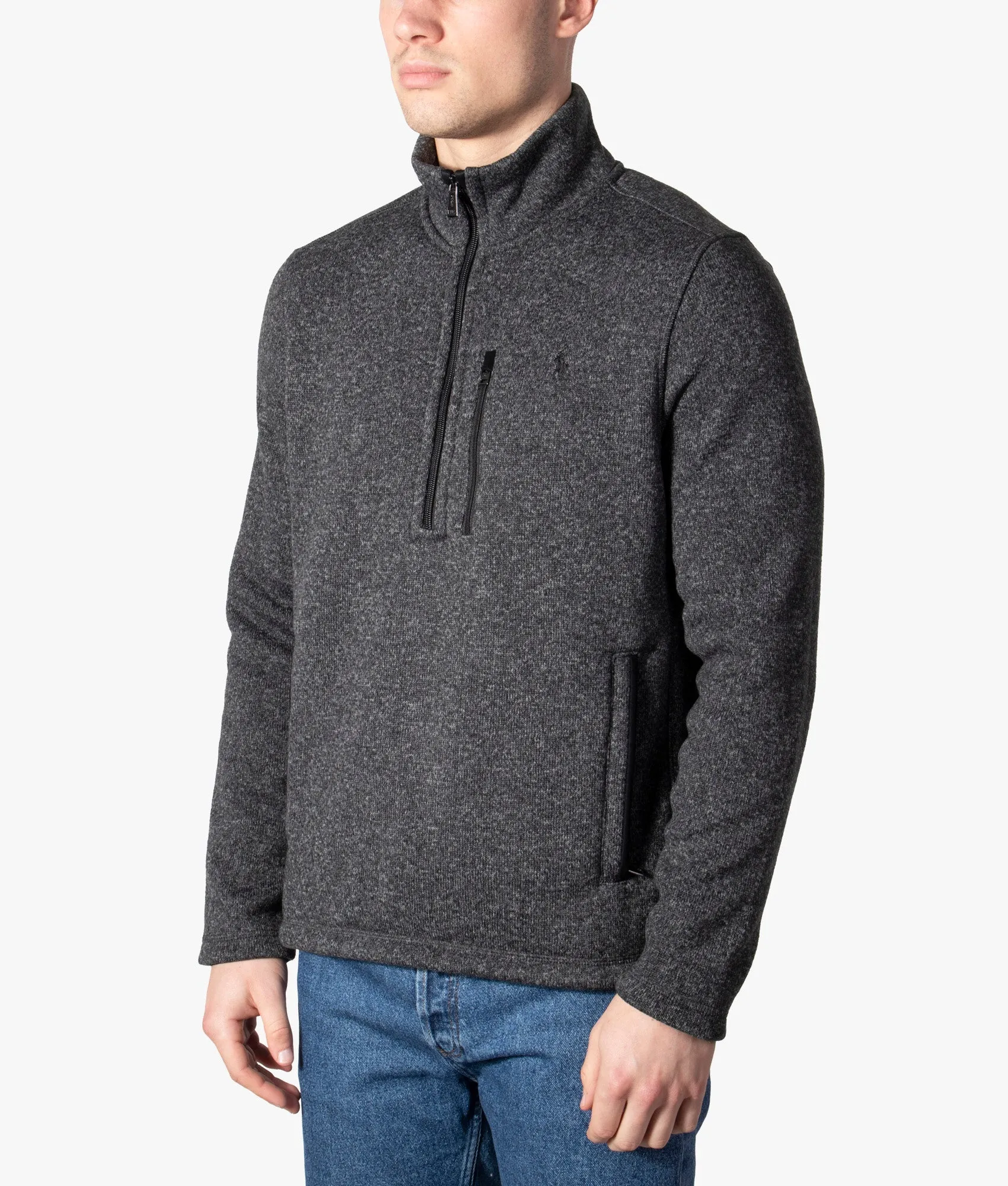 Quarter Zip Through Fleece Sweatshirt