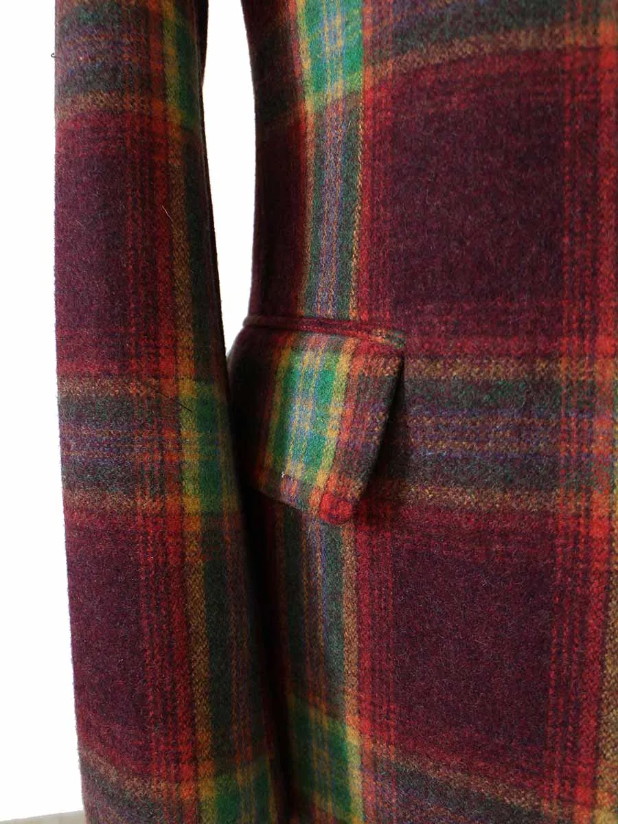 RAINBOW RED PLAID TWEED 2 PIECE SUIT