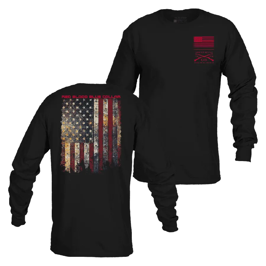 Red Blood Blue Collar® Long Sleeve - Black