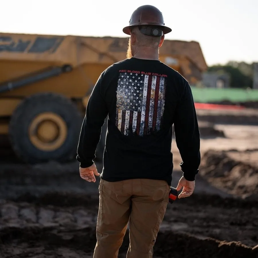 Red Blood Blue Collar® Long Sleeve - Black